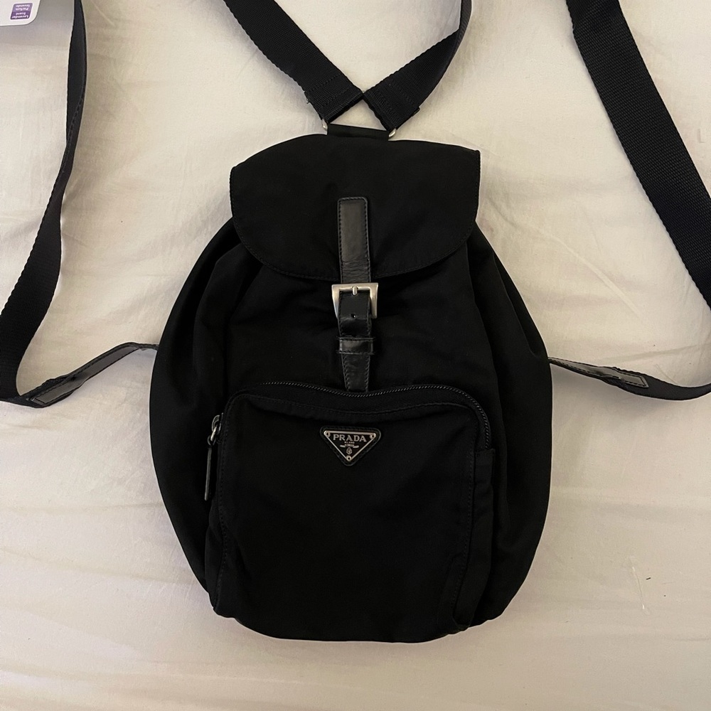 vintage prada nylon backpack bag
